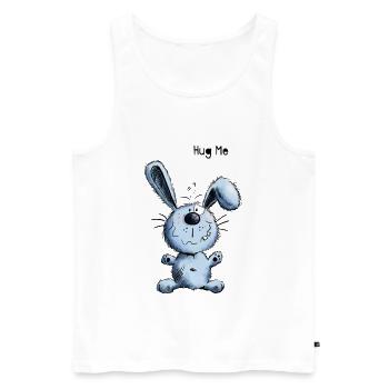 Hug Me Bunny - Débardeur bio Premium Homme - blanc - Devant - AI Model Male 178 light (178cm)