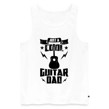 Einfach ein cooler Gitarrenpapa - Männer Premium Bio Tank Top - Weiß - Vorne - Michal (187cm)