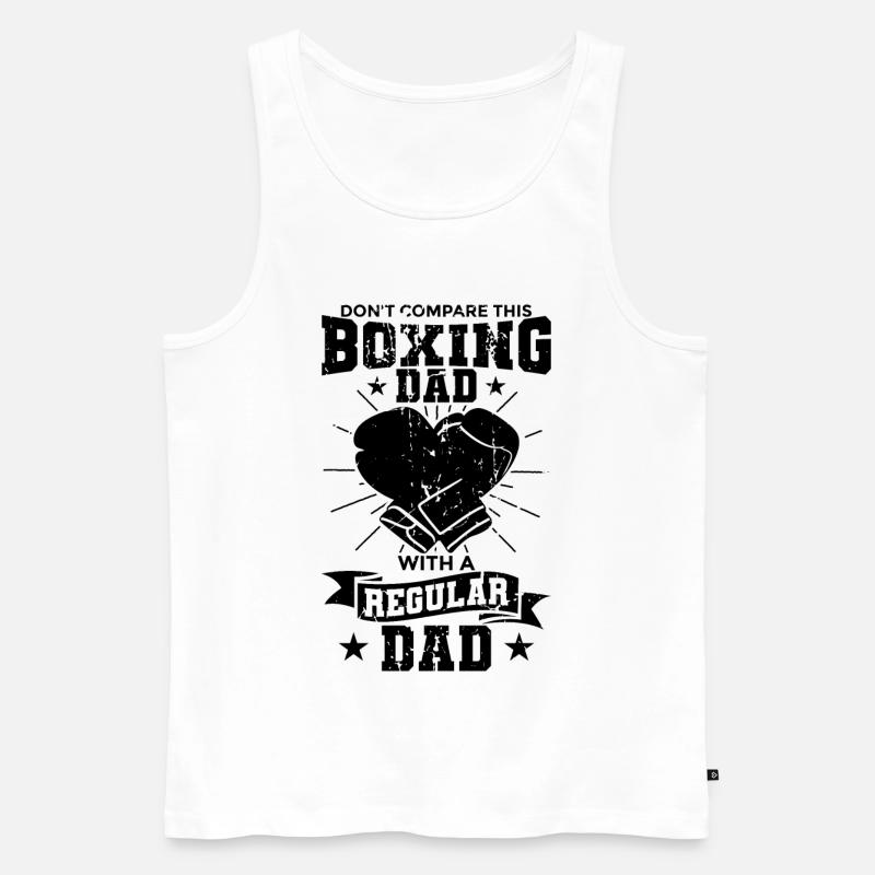 Boxer Vater - Männer Premium Bio Tank Top - Weiß