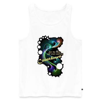 Countdown Smiling timer - Männer Premium Bio Tank Top - Weiß - Vorne - AI Model Male 178 light (178cm)