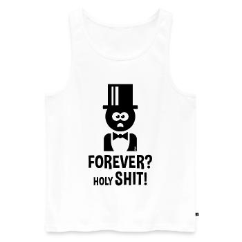 Bräutigam: Forever? Holy Shit! (Hochzeit JGA / B) - Männer Premium Bio Tank Top - Weiß - Vorne - AI Model Male 178 light (178cm)