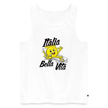 Urlaub in Italien - Männer Premium Bio Tank Top - Weiß - Vorne - AI Model Male 178 light (178cm)