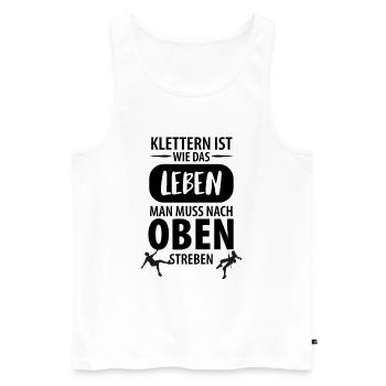Vintage Bouldern Boulderer Klettern Kletterer - Männer Premium Bio Tank Top - Weiß - Vorne - Michal (187cm)