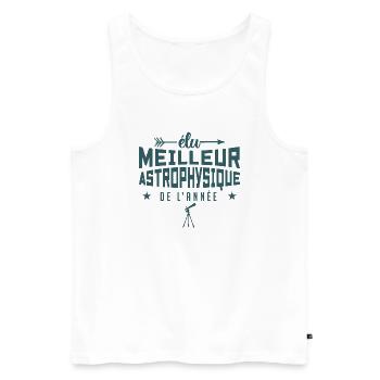 ÉLU MEILLEUR ASTROPHYSICIEN DE L'ANNÉE - Débardeur bio Premium Homme - blanc - Devant - Michal (187cm)