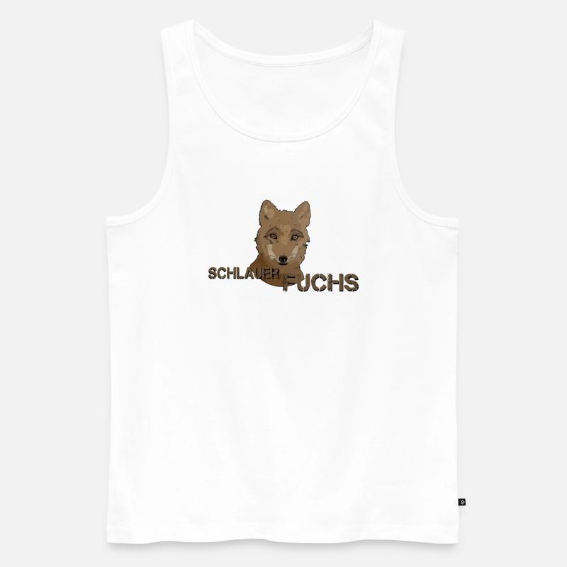 Fuchs schlauer Fuchs - Männer Premium Bio Tank Top - Weiß