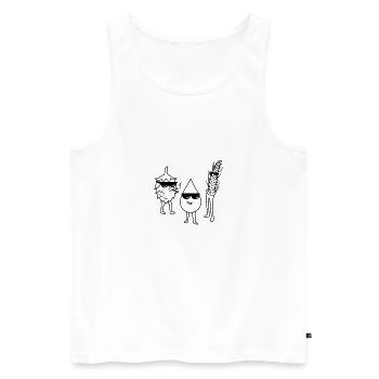 Beer gear - Men's Premium Organic Tank Top - white - Front - Michal (187cm)