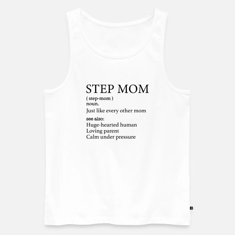 Stiefmutter Definition - Stiefmutter Bedeutung - Männer Premium Bio Tank Top - Weiß