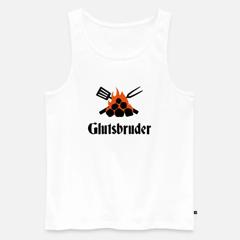 Glutsbruder - Männer Premium Bio Tank Top - Weiß