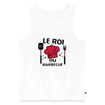 le roi du barbecue - Débardeur bio Premium Homme - blanc - Devant - Michal (187cm)