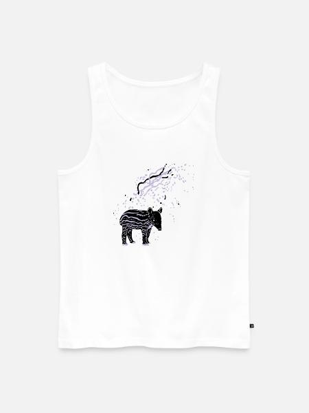 PLUX Tapir - Männer Premium Bio Tank Top - Weiß