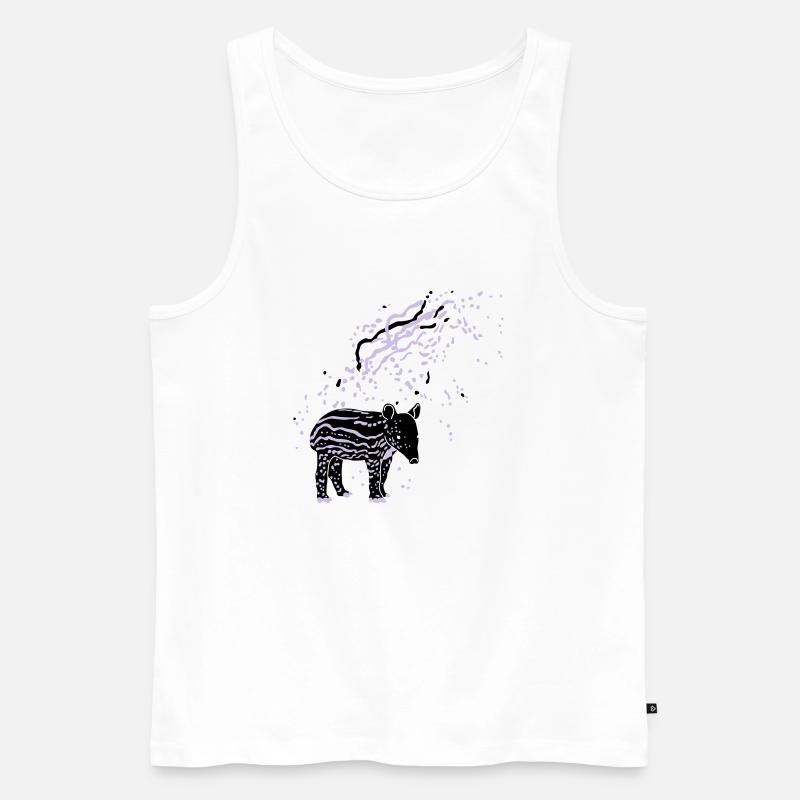 PLUX Tapir - Männer Premium Bio Tank Top - Weiß