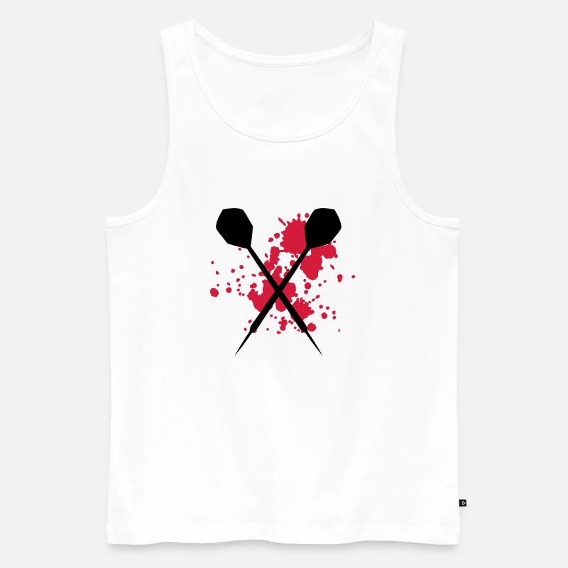 dart - Männer Premium Bio Tank Top - Weiß
