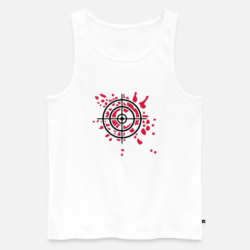 Fadenkreuz Treffer - Männer Premium Bio Tank Top - Weiß