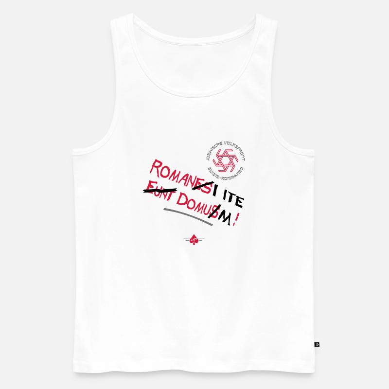 Volksfront (3col) - Männer Premium Bio Tank Top - Weiß