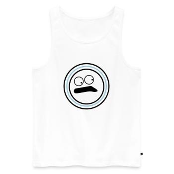 Cute emotional face huh - Men's Premium Organic Tank Top - white - Front - AI Model Male 178 light (178cm)