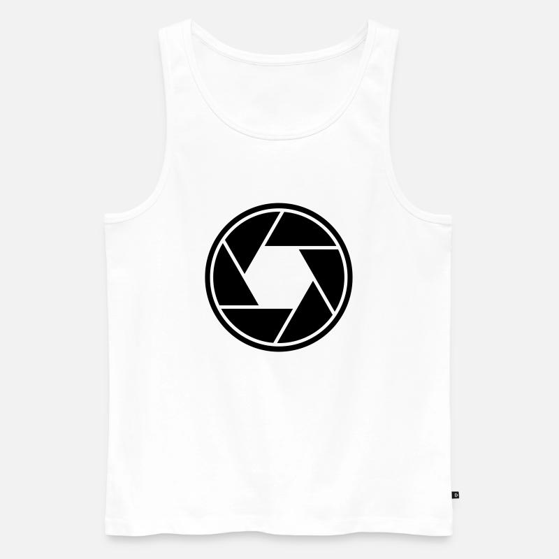 camera02 - Männer Premium Bio Tank Top - Weiß