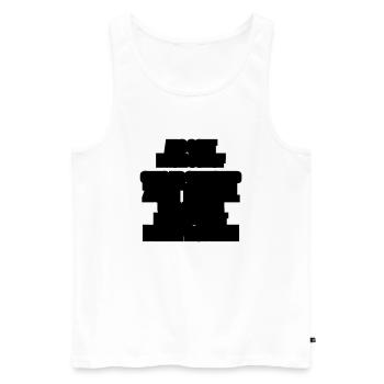 gott ich und der teufel - Männer Premium Bio Tank Top - Weiß - Vorne - Michal (187cm)