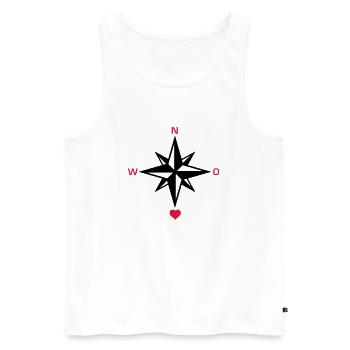 south_heart_072011_a_2c - Men's Premium Organic Tank Top - white - Front - Michal (187cm)