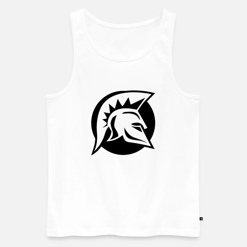 sparta - Männer Premium Bio Tank Top - Weiß