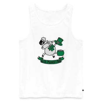 st_pattricks_sheep_b - Débardeur bio Premium Homme - blanc - Devant - Michal (187cm)