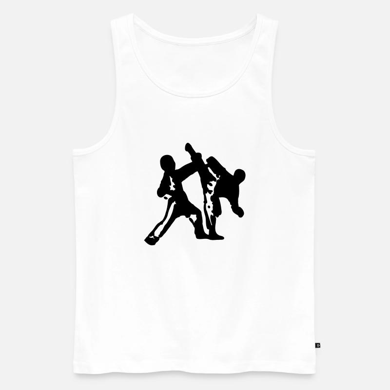 Taekwondo Kampfkunst -1 - Männer Premium Bio Tank Top - Weiß