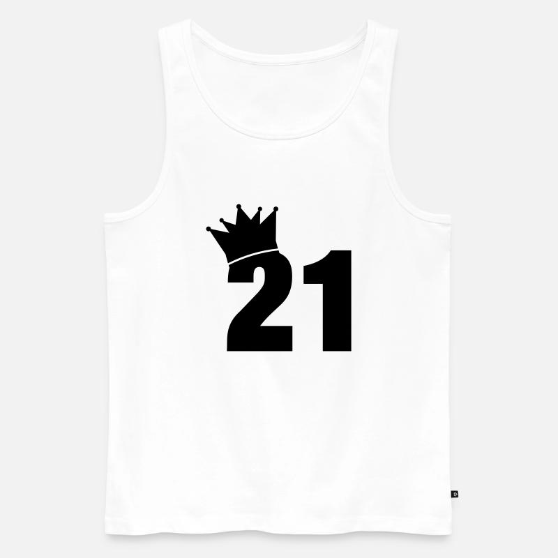 21_krone_f1 - Männer Premium Bio Tank Top - Weiß