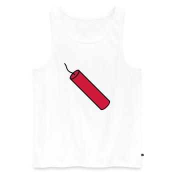 anzuenden stange tnt dynamit explodieren explosion - Männer Premium Bio Tank Top - Weiß - Vorne - AI Model Male 178 light (178cm)