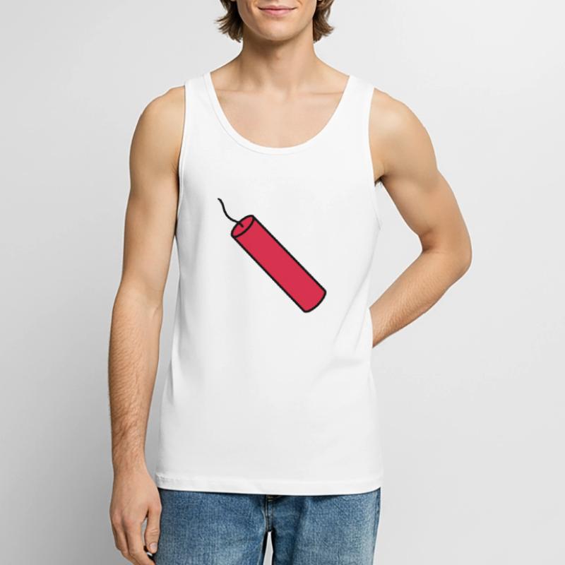 stop rod tnt dynamite explode explosion Men's Premium Organic Tank Top