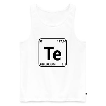 Tellur - Männer Premium Bio Tank Top - Weiß - Vorne - AI Model Male 178 light (178cm)