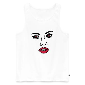 woman sexy nose face head female girl girl - Men's Premium Organic Tank Top - white - Front - AI Model Male 178 light (178cm)