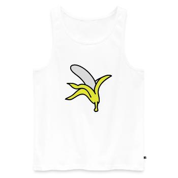 Banana - Männer Premium Bio Tank Top - Weiß - Vorne - AI Model Male 178 light (178cm)