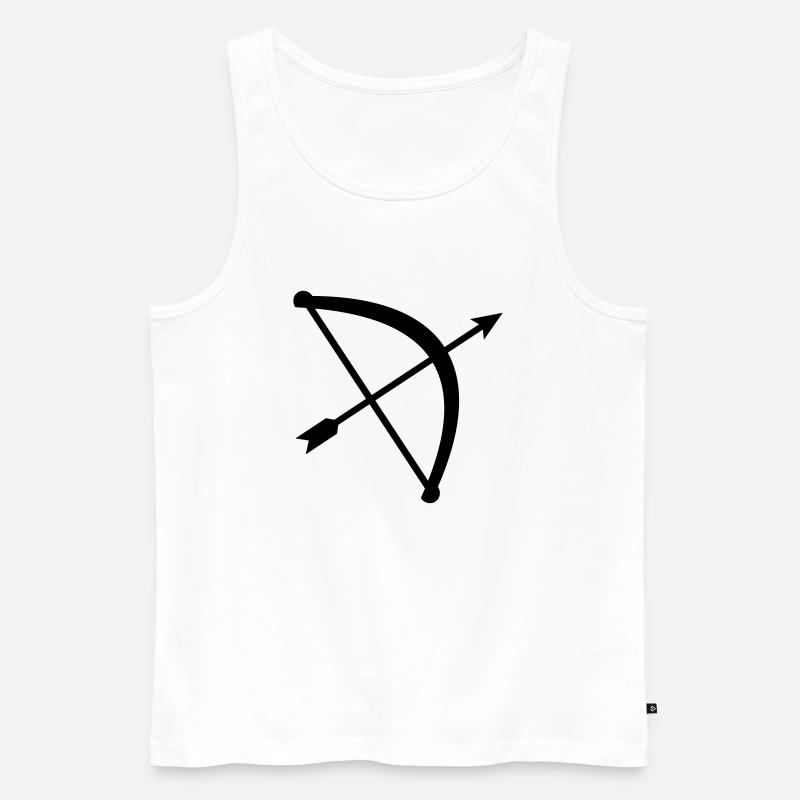 Pfeil Bogen - Männer Premium Bio Tank Top - Weiß