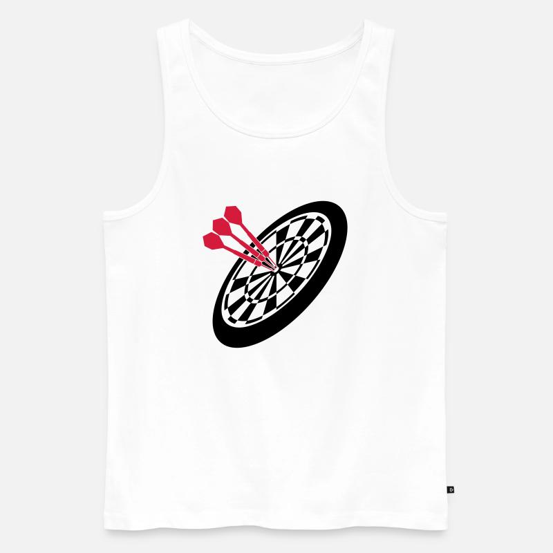 Dart Sport - Männer Premium Bio Tank Top - Weiß