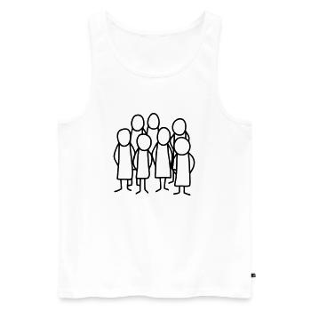 7 people - Group Of People - Men's Premium Organic Tank Top - white - Front - Michal (187cm)