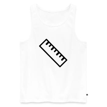 Ruler - Men's Premium Organic Tank Top - white - Front - AI Model Male 178 light (178cm)