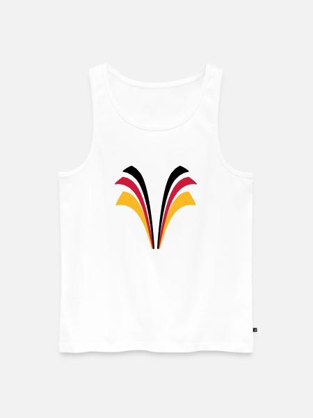 Strip lines flag of Germany - Men's Premium Organic Tank Top - white
