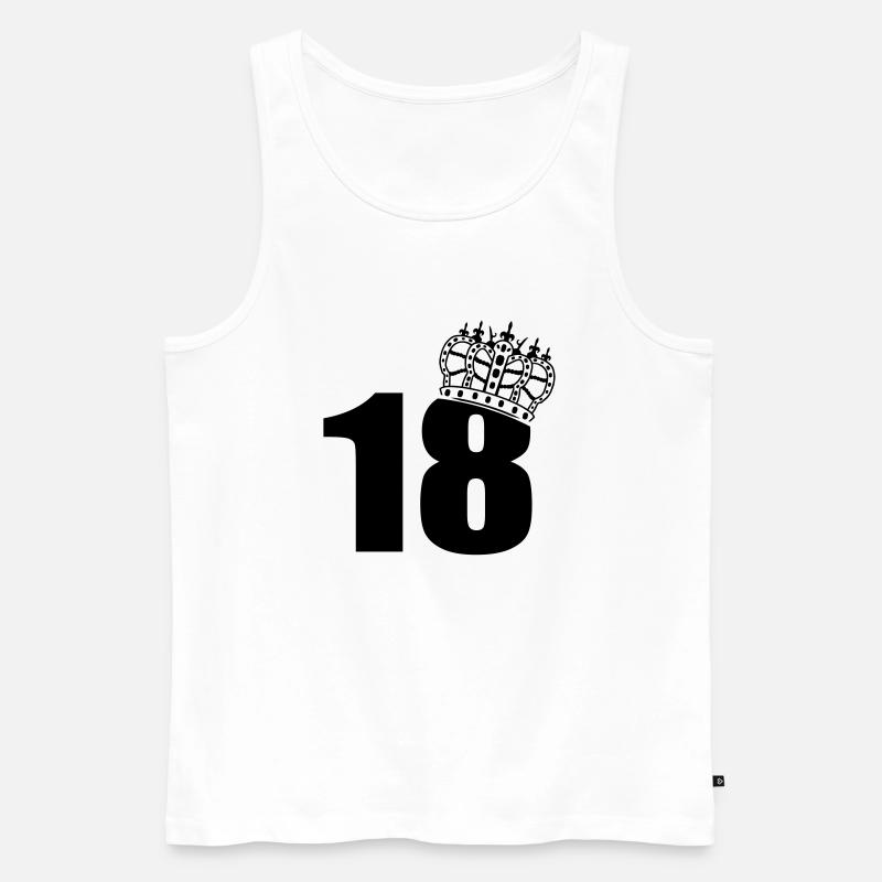 18_king - Männer Premium Bio Tank Top - Weiß