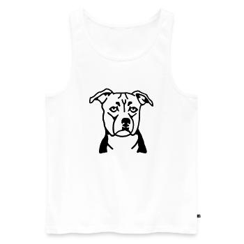 Staffordshire Terrier - Débardeur bio Premium Homme - blanc - Devant - Michal (187cm)
