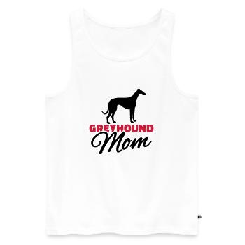 Windhund - Männer Premium Bio Tank Top - Weiß - Vorne - AI Model Male 178 light (178cm)