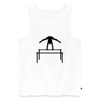 Gymnastics - Men's Premium Organic Tank Top - white - Front - Michal (187cm)