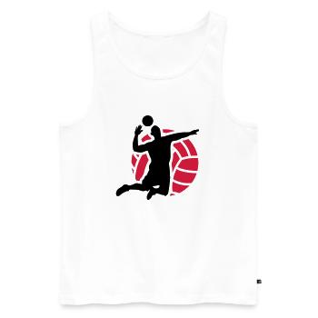 volleyball - Débardeur bio Premium Homme - blanc - Devant - Michal (187cm)