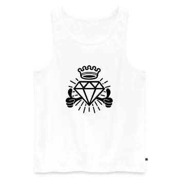 Thumbs up (Diamant) - Männer Premium Bio Tank Top - Weiß - Vorne - AI Model Male 178 light (178cm)