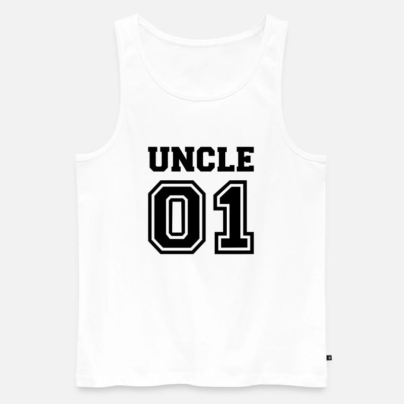 Onkel - Männer Premium Bio Tank Top - Weiß