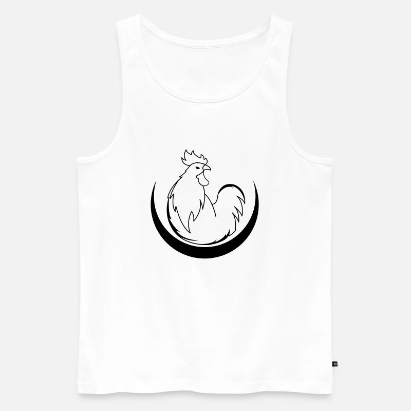 hahn_01 - Männer Premium Bio Tank Top - Weiß
