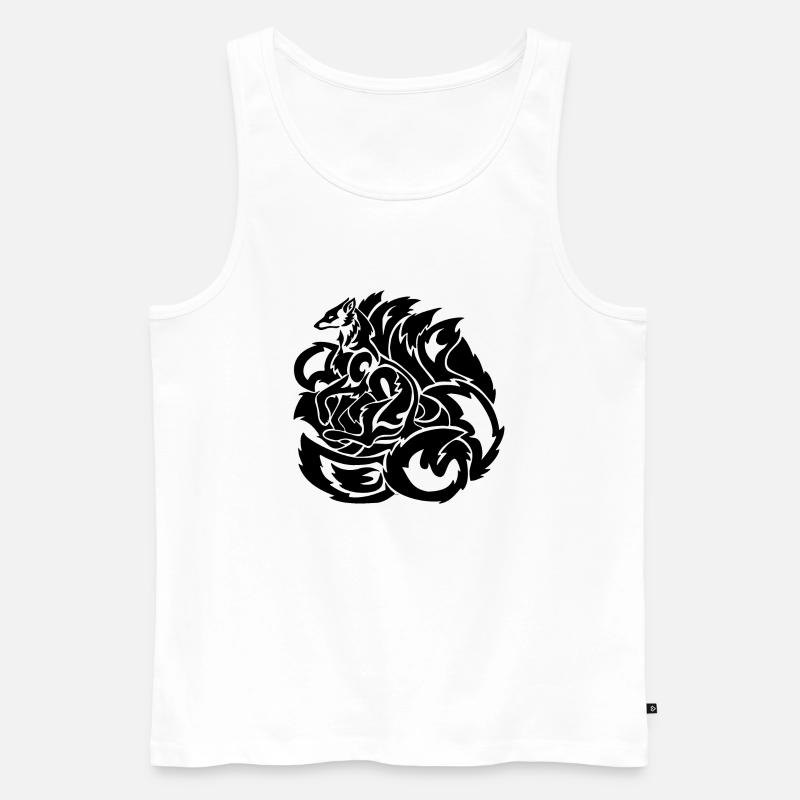 Kitsune - Männer Premium Bio Tank Top - Weiß
