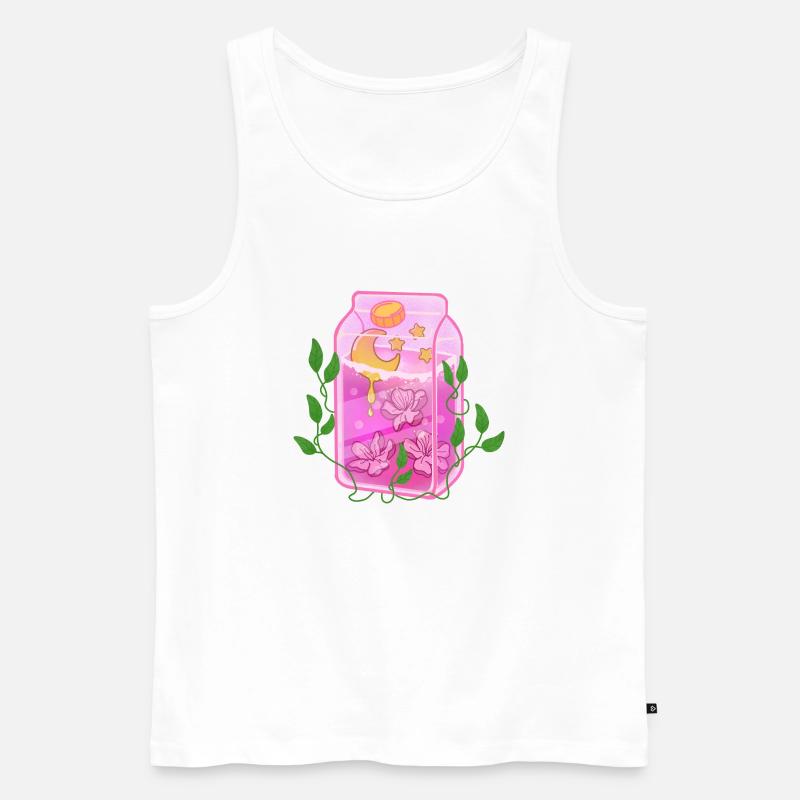 Kirschblüten - Männer Premium Bio Tank Top - Weiß