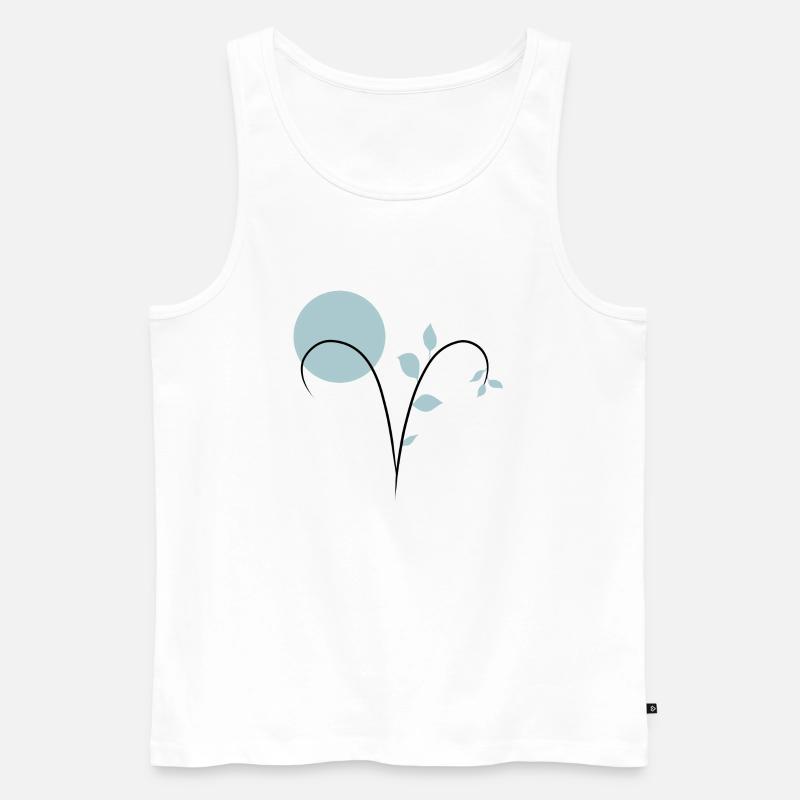 Astrologisches Zeichen widder Widder - Männer Premium Bio Tank Top - Weiß