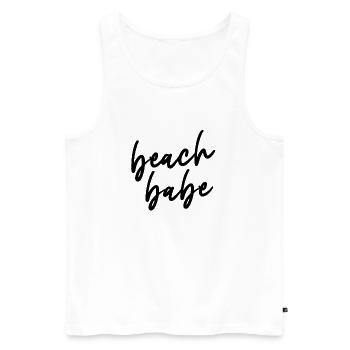 Beach Babe Summer Beach Salty - Men's Premium Organic Tank Top - white - Front - AI Model Male 178 light (178cm)