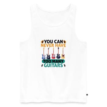 You Can Never Have Too Many Guitars - Men's Premium Organic Tank Top - white - Front - Michal (187cm)