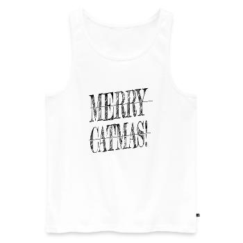 beach christmas tree comic i love cats bday - Männer Premium Bio Tank Top - Weiß - Vorne - Michal (187cm)